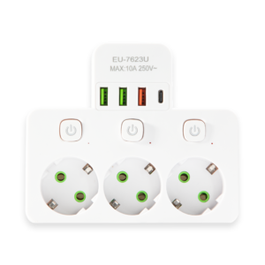 LISTWA ZASILAJĄCA 3 GNIAZDA + 3xUSB + USB-C 3M