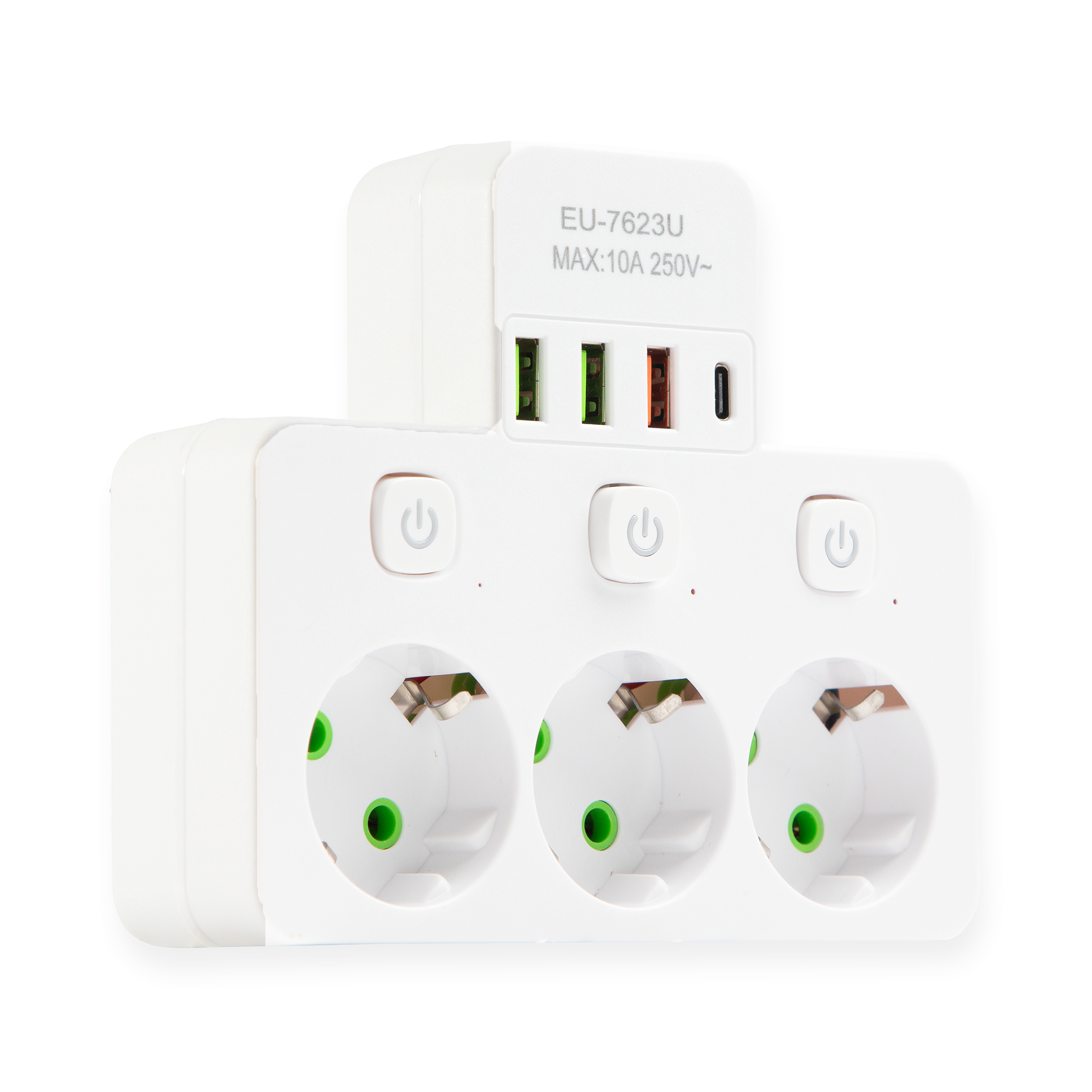 LISTWA ZASILAJĄCA 3 GNIAZDA + 3xUSB + USB-C 3M - obrazek 2