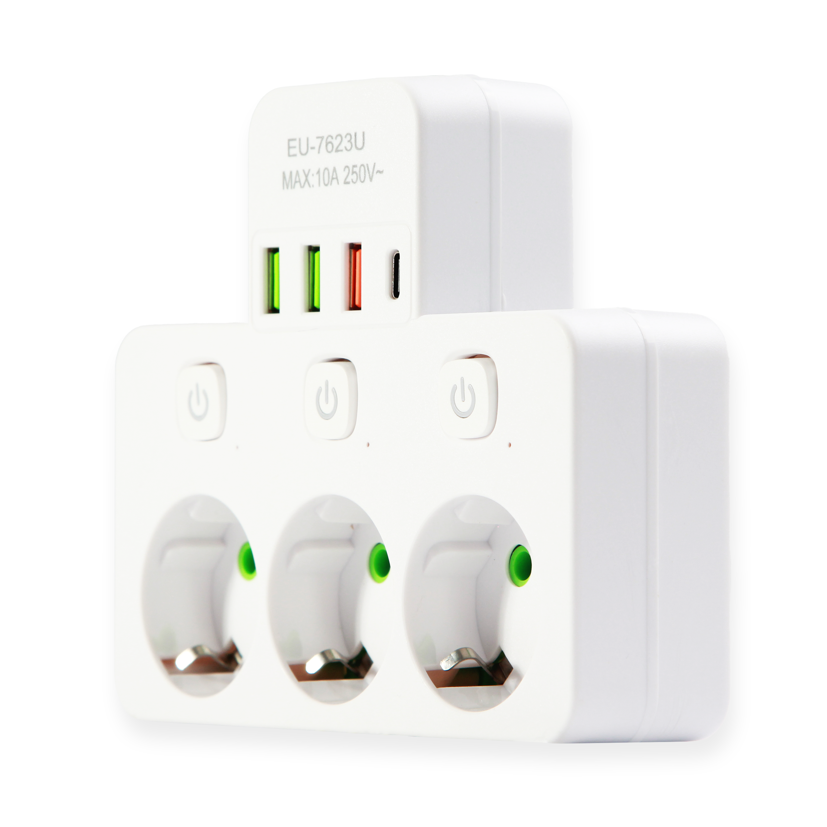 LISTWA ZASILAJĄCA 3 GNIAZDA + 3xUSB + USB-C 3M - obrazek 3