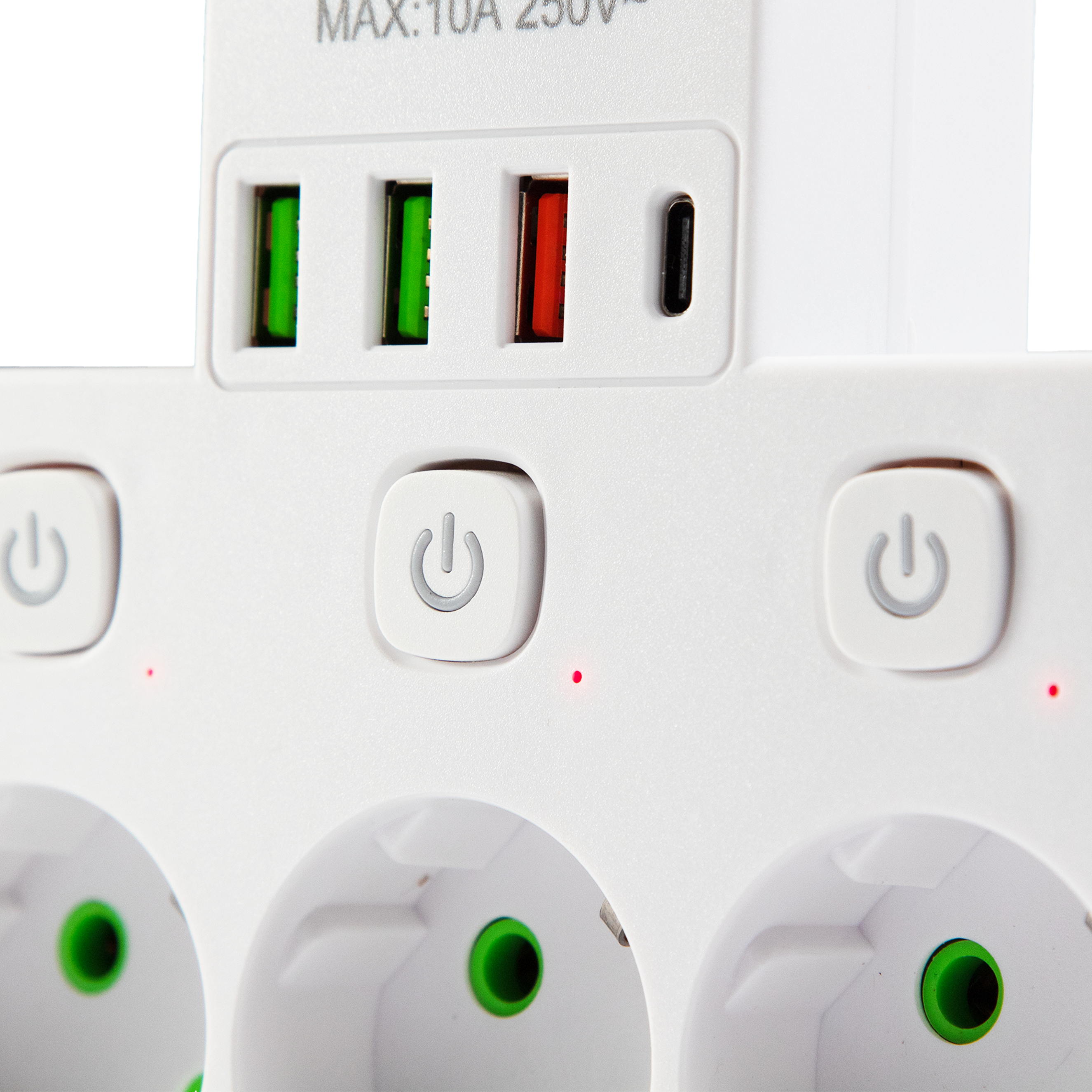 LISTWA ZASILAJĄCA 3 GNIAZDA + 3xUSB + USB-C 3M - obrazek 6