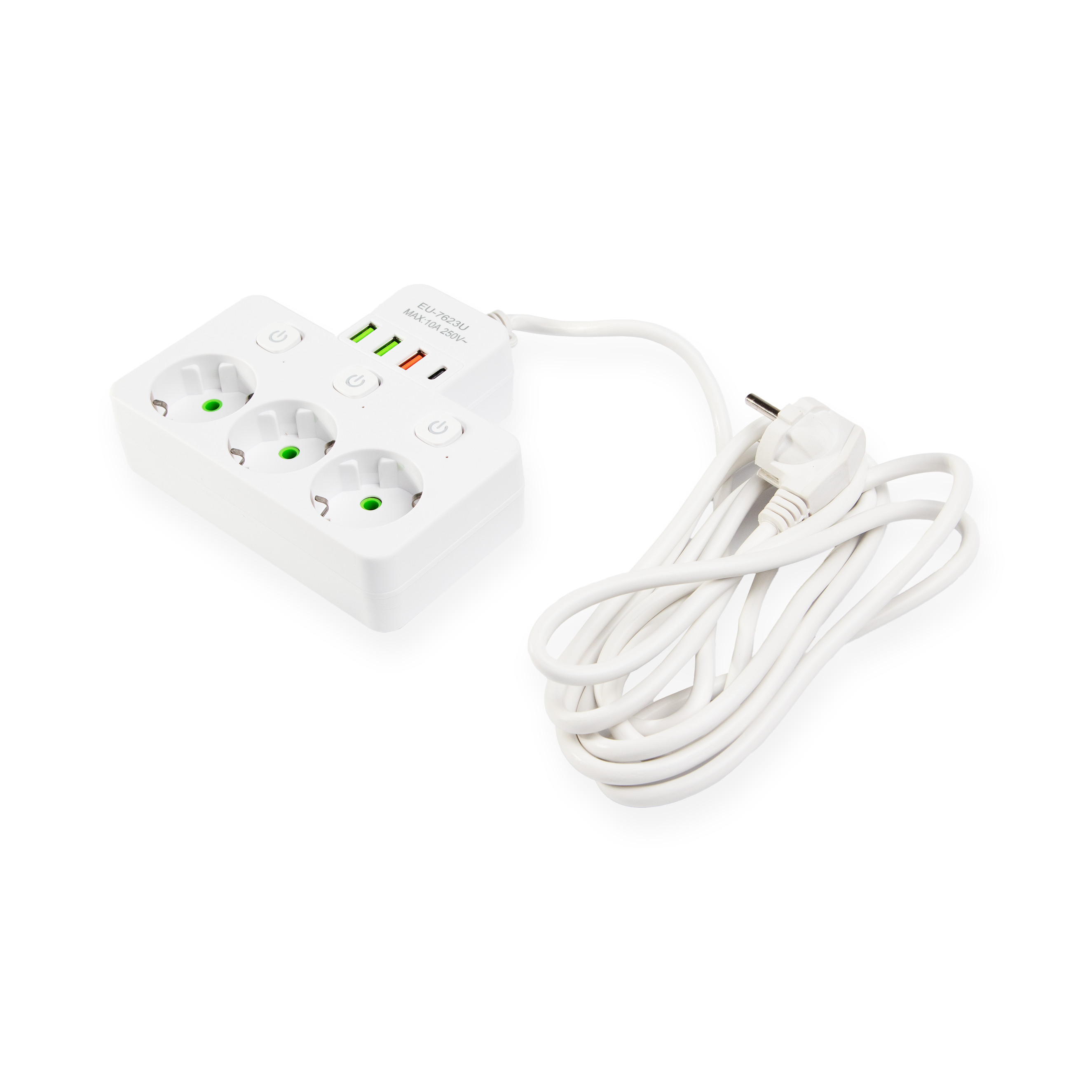 LISTWA ZASILAJĄCA 3 GNIAZDA + 3xUSB + USB-C 3M - obrazek 7