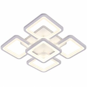 LAMPA SUFITOWA LED RGB BIAŁA + PILOT + APLIKACJA