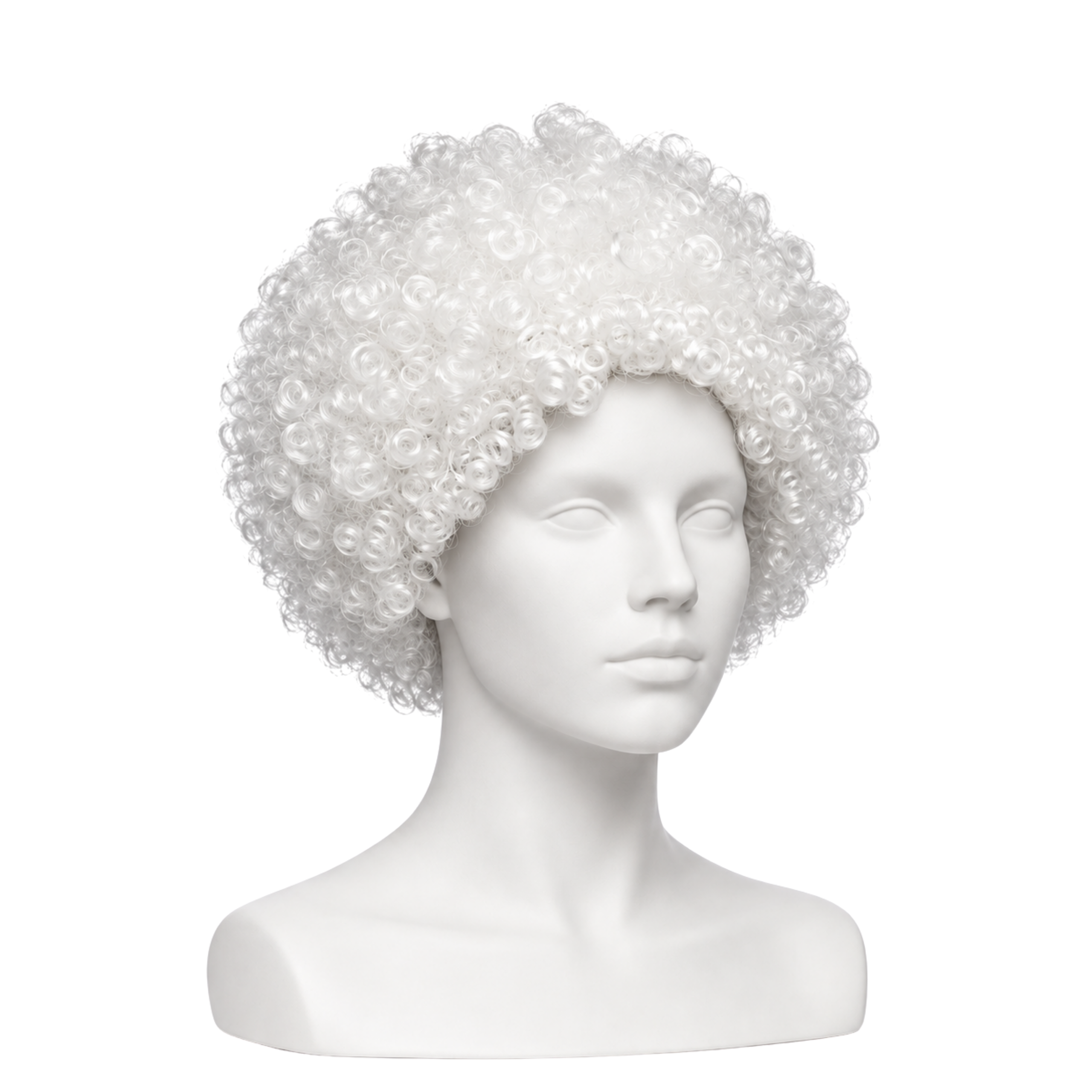 PERUKA AFRO BIAŁA - obrazek 2